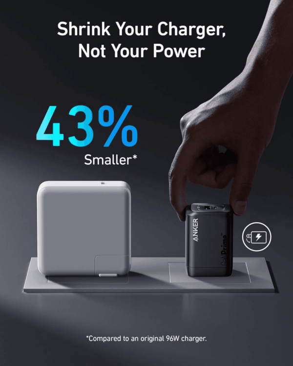 Prime 100W USB C Gan Charger, 3-Port Compact Fast PPS Charger, for Macbook Pro/Air, Pixelbook, Ipad, Iphone 16/Pro, Galaxy S23/S22, Note20, Pixel, Apple Watch, and More - Image 4