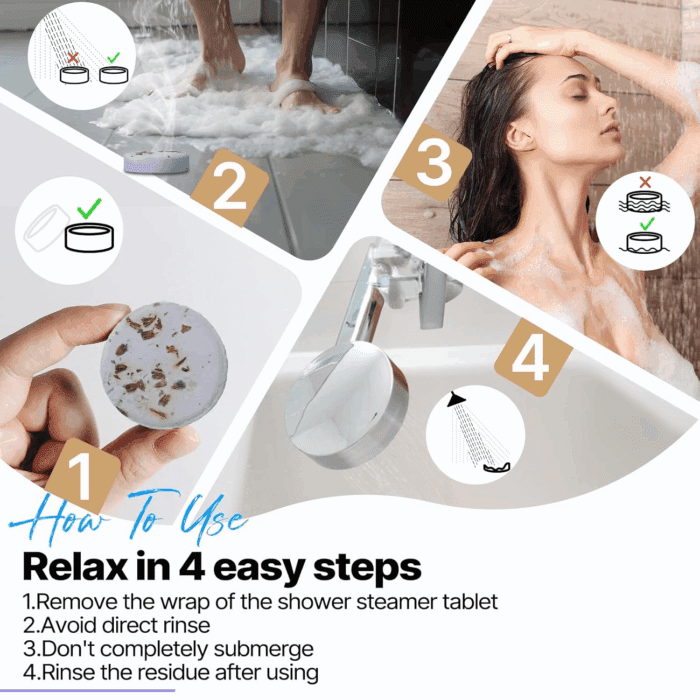 Shower Steamers Aromatherapy Birthday Gifts for Women -  8 Pcs Mothers Day Gifts for Mom Grandma Wife Her Men Teen Adults Bath Bombs Self Care with Natural Essential Oils Relaxation Home SPA - Image 7