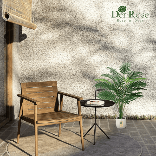 28'' Artificial Palm Tree Large Fake Tropical Faux Plants Indoor and Outdoor for Home Bathroom Porch outside Patio Decor (White Pot) - Image 6