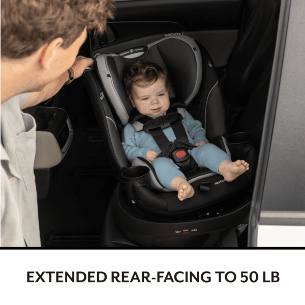 Revolve360 Slim 2-In-1 Rotational Car Seat (Canton Black) - Image 6