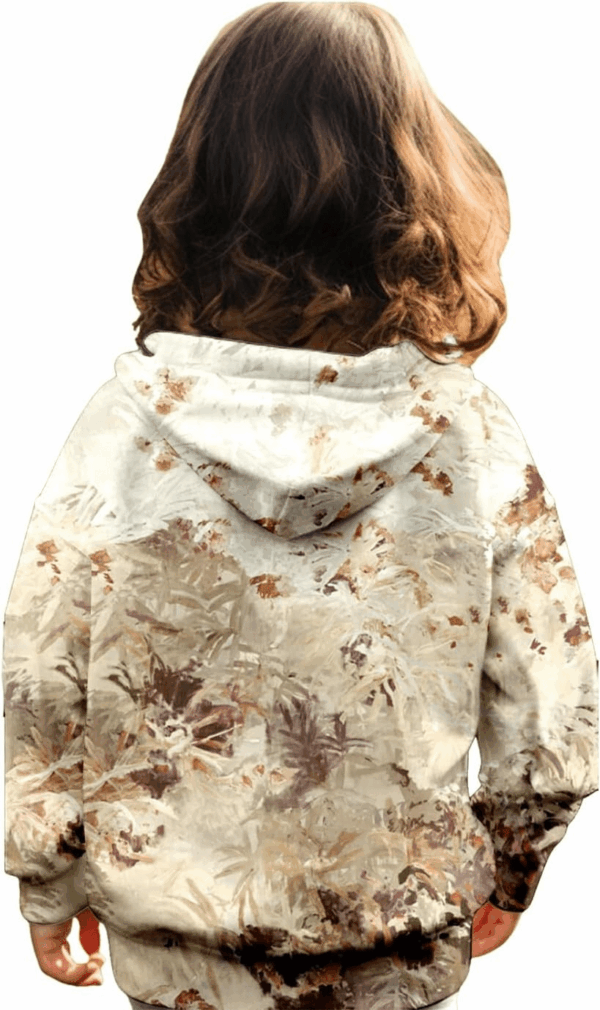 Camo Hoodies for Teen Girls Cute Sweatshirt Maple Leaf Print Oversized Fleece Sweatshirts Pullover Tops with Pocket - Image 5