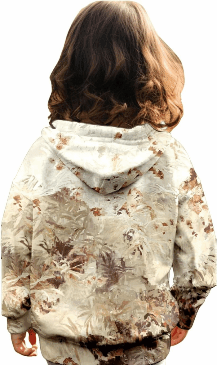 Camo Hoodies for Teen Girls Cute Sweatshirt Maple Leaf Print Oversized Fleece Sweatshirts Pullover Tops with Pocket - Image 5