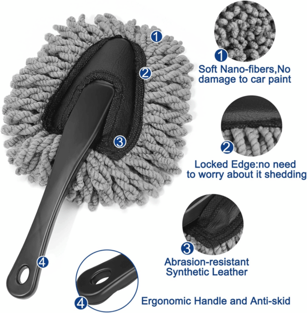 Car Interior Duster Detail Brush Cleaning Gel Kit, Soft Dash Vent Dusting Slime Putty Detailing Brushes Accessories Essentials Supplies Tools for Auto,Truck,Suv,Rv - Image 2
