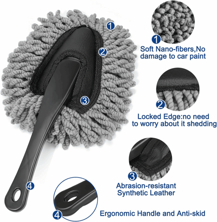 Car Interior Duster Detail Brush Cleaning Gel Kit, Soft Dash Vent Dusting Slime Putty Detailing Brushes Accessories Essentials Supplies Tools for Auto,Truck,Suv,Rv - Image 2