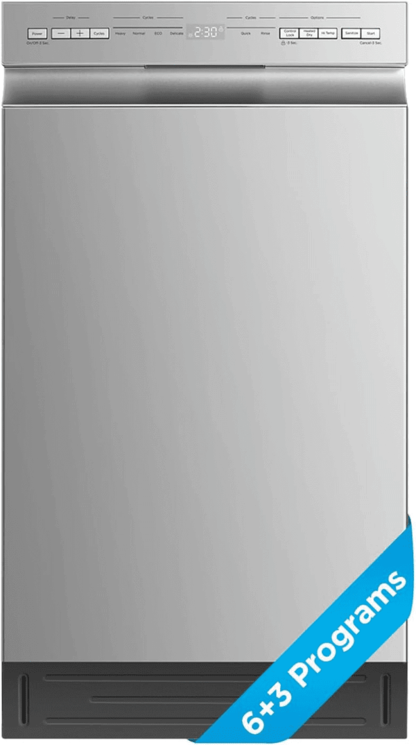 MDF18A1AST Built-In Dishwasher with 8 Place Settings, 6 Washing Programs, Stainless Steel Tub, Heated Dry, Energy Star