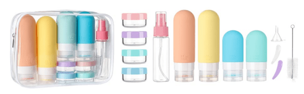 16 Pack Travel Bottles Set - TSA Approved Leak Proof Silicone Squeezable Containers for Toiletries, Conditioner, Shampoo, Lotion & Body Wash Accessories (16 Pcs/White Pack) - Image 2