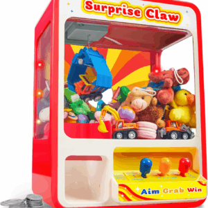 Claw Machine Arcade Toy with LED Light & Adjustable Sound, Rechargable Dispenser Toys Mini Vending Machine for Kids - Perfect Christmas & Birthday Big Gifts for Kids, Ages 3+