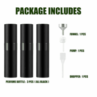 8ML Mini Atomizer Perfume Travel (Matte Black) Refillable Bottle Portable Spray Bottle for Cologne and Perfume (3Pcs) - Image 6