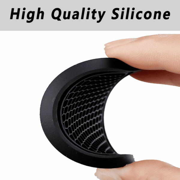 Car Cup Coaster, 4PCS Universal Auto Non-Slip Cup Holder Embedded in Ornaments Silicone Coaster, Car Interior Accessories Sets, Black - Image 2