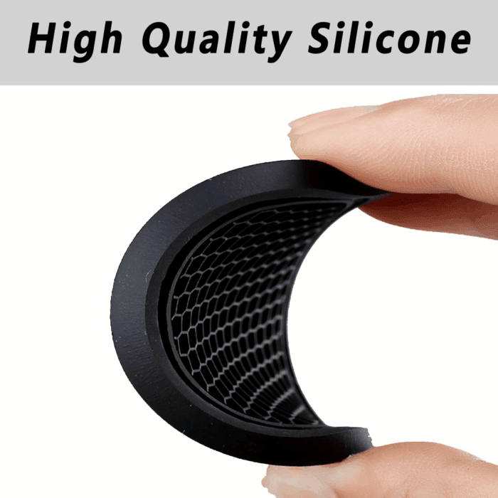 Car Cup Coaster, 4PCS Universal Auto Non-Slip Cup Holder Embedded in Ornaments Silicone Coaster, Car Interior Accessories Sets, Black - Image 2