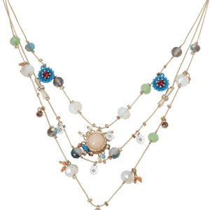 Womens Butterfly Charms Layered Necklace