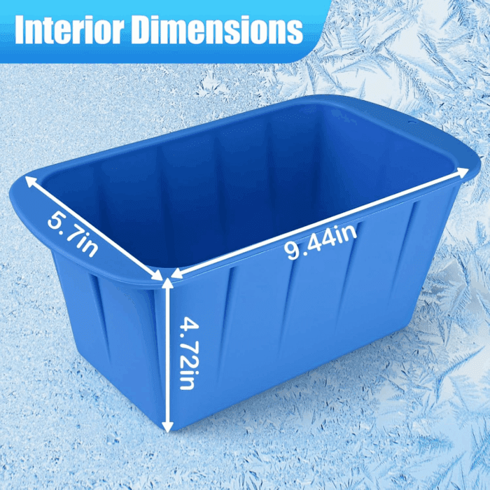 Ice Block Mold Extra Large for Cold Plunge and Ice Bath, Silicone Water Chille, Water Cooler for Ice Bath Accessories 32Lbs 4Pack - Image 2