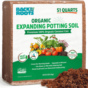 Organic Coir, 51 Quart Expanding Soil, Great for Seeds and Potting