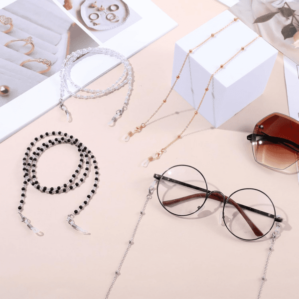 4 Pcs Women'S Eyeglass Chains Metal Bead Glasses Strap with Glasses Chain Glasses Rope Lanyard Women'S Gifts - Image 7