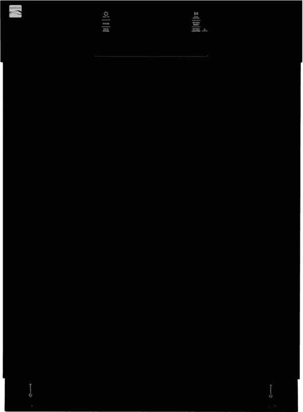 24" Built-In Stainless Steel Tub Dishwasher with Smartwash, Smart Dry, and Morespace Adjustable Rack, Energy Star Certified, Black