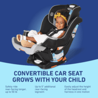 Extend2Fit Convertible Baby Car Seat, Rear and Forward Facing, Adjustable Extension Panel for Extra Legroom, Gotham - Image 5