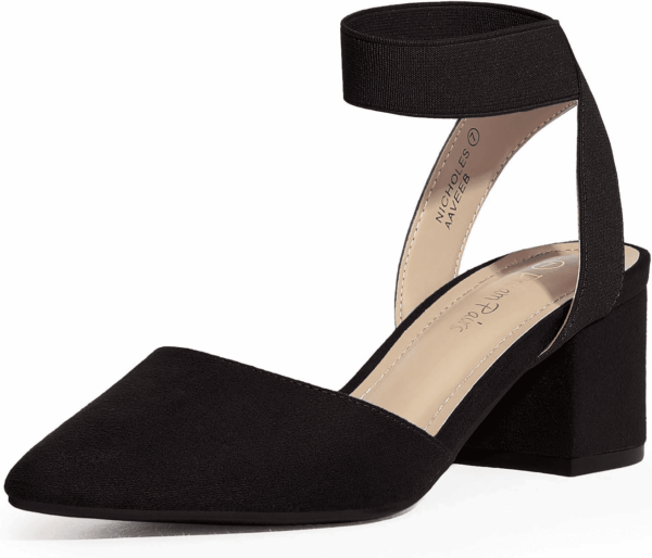 Womens Low Block Chunky Heel Shoes