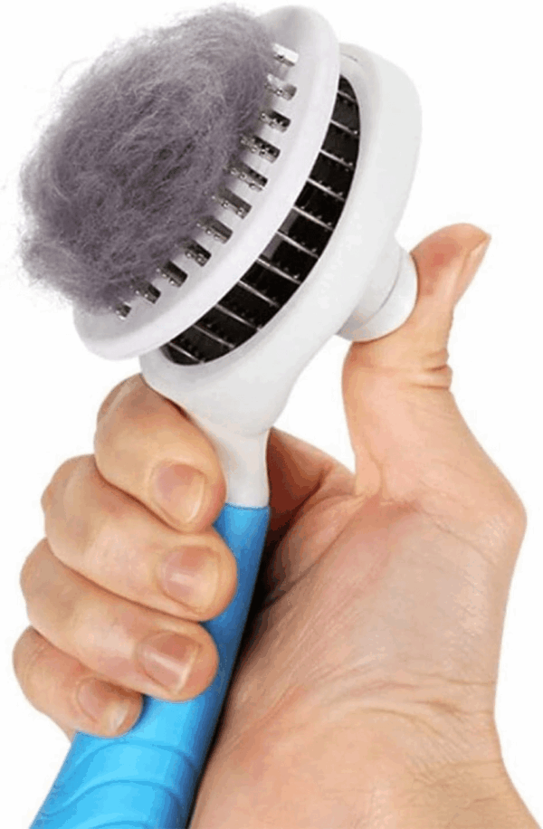 Cat Self Cleaning Slicker Brush, Pets Skin Friendly Grooming Brushes for Shedding Dogs Cats Hair Easy to Remove Loose Undercoat with Long or Short Hairs Pet Massage Tool All Hair Type - UPGRADED - Image 3