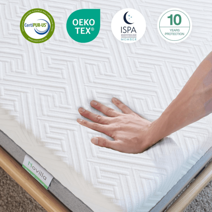 Queen Size Mattress, 12 Inch Gel Memory Foam Mattress for Cool Night & Pressure Relief, Medium Plush Feel with Motion Isolating, Bliss - Image 5
