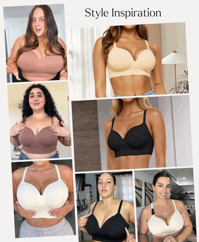 Bras for Women Support Push up Bralettes Full Coverage No Underwire Seamless Comfortable Everyday Bras - Image 3