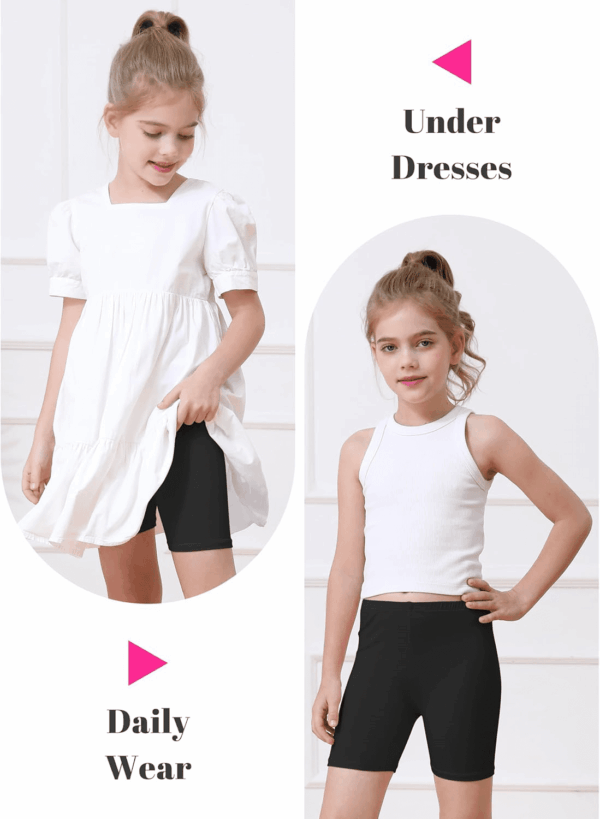 6 Pack Girls Bike Shorts Cartwheel Shorts for Girls Toddler under Dress Dance Short Kids Biker Shorts Multicolor - Image 4