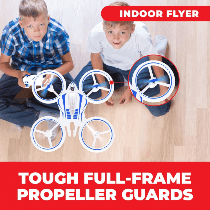 UFO 4000 Mini Drone for Kids - LED Remote Control Drone, Small RC Quadcopter for Beginners, 2.4Ghz Remote Control, 360 Flips, 2 Speed UFO Flying Toy for Kids, 2 RC Toy Batteries - Image 3