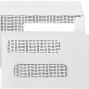 500 No. 8 Flip and Seal Double Window Security Check Envelopes - Designed for Quickbooks Printed Checks - Number 8 Size 3 5/8 Inch X 8 11/16 Inch