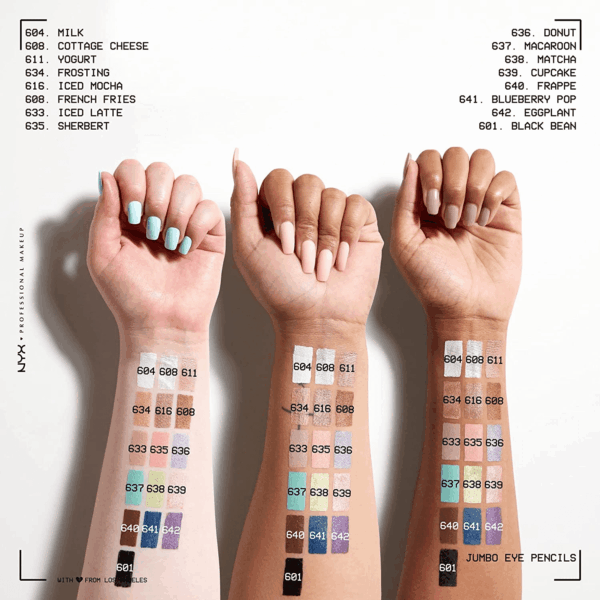 Jumbo Eye Pencil, Blendable Eyeshadow Stick & Eyeliner Pencil - Cottage Cheese (Silver) - Image 5