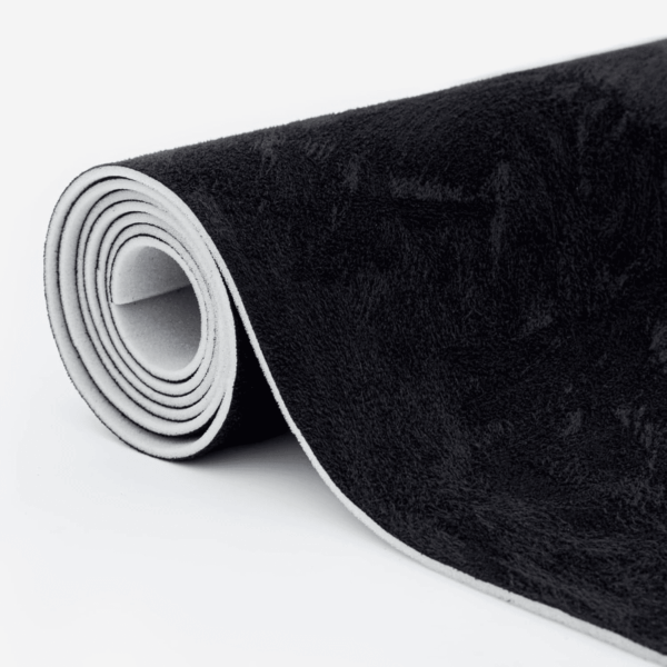 Suede Auto Headliner Fabric 98" L × 60" W with Foam Backing - Tube Packaging - Black Interior Replacement Material for Car/Truck/Suv/Rv Roof - Home Repair/Diy Headliner Material