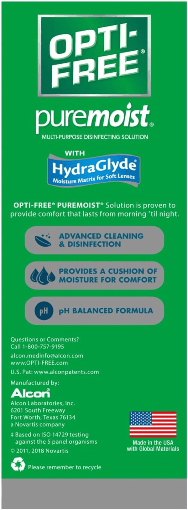 Puremoist Multi-Purpose Contact Lens Cleaning and Disinfecting Solution with Lens Case, 10 FL Oz (Pack of 1) - Image 4