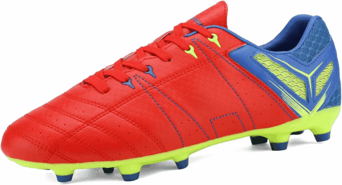 Mens Sport Flexible Athletic Lace up Light Weight Outdoor Cleats Football Soccer Shoes