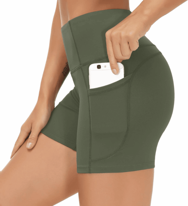 Women'S High Waist Workout Shorts Breathable Dolphin Split Elastic Lounge Yoga Shorts