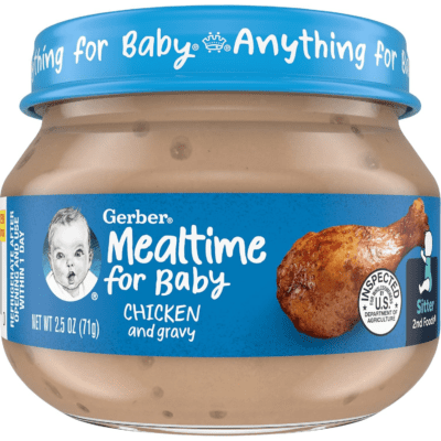 Mealtime for Baby 2Nd Foods Baby Food Jar, Chicken & Gravy, Non-Gmo Pureed Baby Food with Essential Nutrients, 2.5-Ounce Glass Jar (Pack of 20 Jars) - Image 2