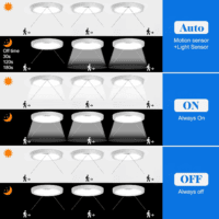 Motion Sensor Ceiling Light Wired, LED Flush Mount Ceiling Light Fixture 18W/1600LM, Motion Sensor Light Indoor for Stair Closet Porch Hallway Laundry, Time Dimmable Ceiling Lights 3000K/4000K/6000K - Image 3
