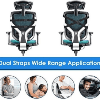 Gel Lumbar Support Pillow for Office Chair Car, Gaming Chair Lower Back Pain Relief Memory Foam Cushion with 3D Mesh Cover Ergonomic Orthopedic Back Rest - Image 3