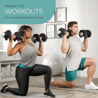 Adjustable Dumbbells Set/Single - 15Lb 43Lb 55Lb 25 Lb Dumbbell Sets with Rack - Quick Adjust, Secure Grip Weights Dumbbells Set - Compact Hand Weights for Women/Men at Home Gym - Image 6