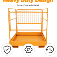 36"X36" Forklift Safety Cages with One Chain Forklift Cages 1200LBS Capacity Man Lift Basket Pallet Forks Work Platform Forklift Aerial Platform (No Wheel) - Image 7
