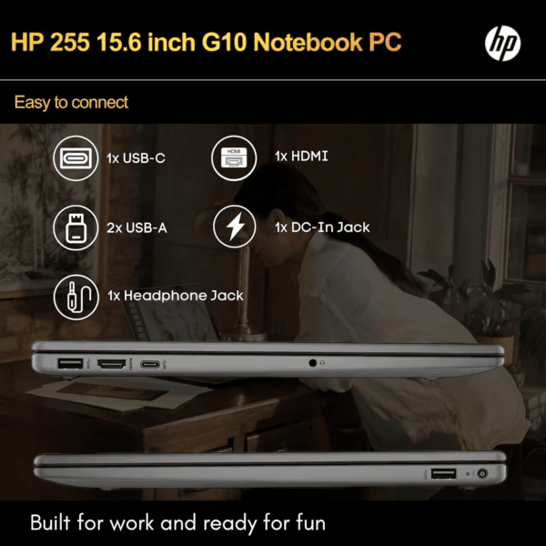 255 G10 Laptop for Home or Work, 16GB RAM, 1TB SSD, 15.6" Full HD, Ryzen 3 7330U (Beat Intel I5-1135G7), HDMI, USB-C, Windows 11 Pro, Business and Fun Ready - Image 6