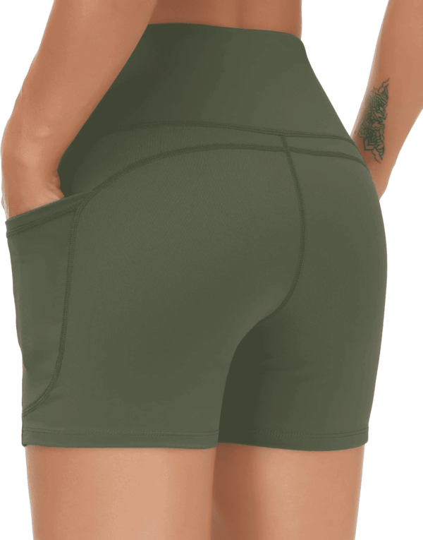 Women'S High Waist Workout Shorts Breathable Dolphin Split Elastic Lounge Yoga Shorts - Image 5