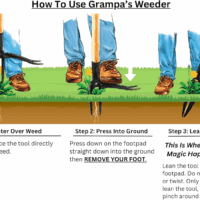 - the Original Stand up Weed Puller Tool with Long Handle - Made with Real Bamboo & 4-Claw Steel Head Design - Easily Remove Weeds without Bending, Pulling, or Kneeling. - Image 6