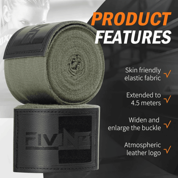 Premium Handwraps 180 Inches Elastic Hand Wraps with Thumb Loop for Boxing, MMA, Muay Thai and Other Martial Arts 4M for Men & Women - Image 2