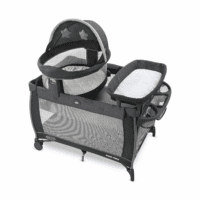 Pack N Play Dome LX Playard with Baby Bassinet, Lightweight Portable Crib, Push-Button Fold Travel Crib, Redmond, Convertible