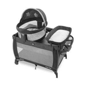 Pack N Play Dome LX Playard with Baby Bassinet, Lightweight Portable Crib, Push-Button Fold Travel Crib, Redmond, Convertible
