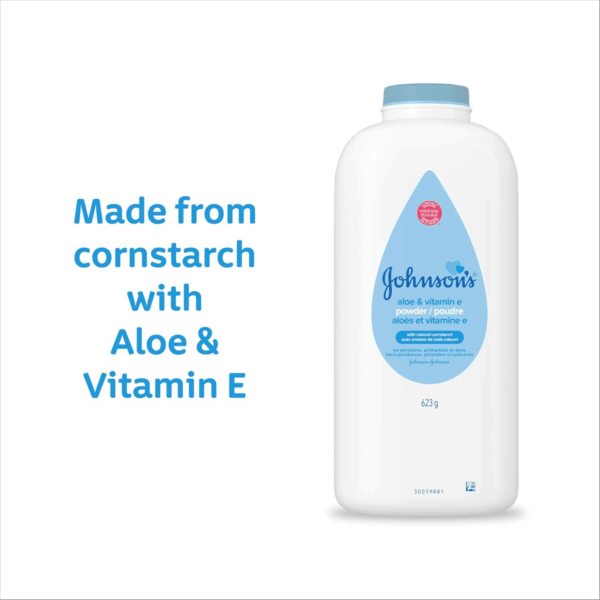 Powder, Naturally Derived Cornstarch with Aloe & Vitamin E for Delicate Skin, Hypoallergenic and Free of Parabens, Phthalates, and Dyes for Gentle Baby Skin Care, 15 Oz - Image 5