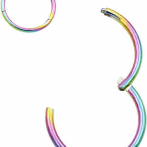 Men Women 316L Surgical Steel Hinged Nose Rings Hoop for Nostril Septum Cartilage Helix Daith Tragus Rook Conch Lip Ear Lobe Piercings