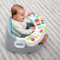 Music & Lights 3-In-1 Discovery Seat and Booster - Convertible, Infant Activity and Feeding Seat with Electronic Piano for Sensory Exploration, for Babies and Toddlers, Teal - Image 7