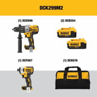 20V MAX Hammer Drill and Impact Driver, Cordless Power Tool Combo Kit with 2 Batteries and Charger (DCK299M2) - Image 2
