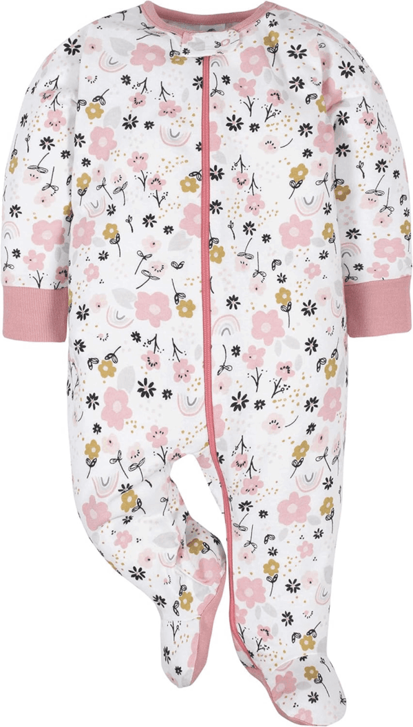 Baby Girls' 4 Pack Sleep 'N Play Footie - Image 3