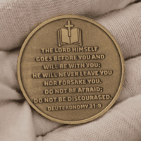 Rooted in Christ the Lord Is My Rock, My Fortress, My Deliverer Faith-Based Christian Challenge Coin Bible Verse Gift (Pack of 10) - Image 4
