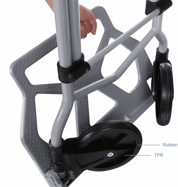Aluminum Folding Hand Truck and Dolly, 220Lbs Capacity, Cart Ideal for Moving Heavy Loads, Portable and Durable - Image 4